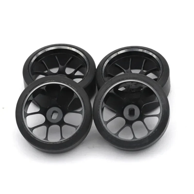

2.5/5.5 Degrees Hard Plastic Drift Tires Metal Wheel Rim for Wltoys 284131 K969 K989 Kyosho Mini-Z 1/28 RC Car Upgrade Parts
