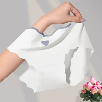 M-XL Damen Slips nahtlose Eis Seide sexy dünne Unterwäsche Damen spurlose mittlere Taille Höschen weibliche Dessous intimates