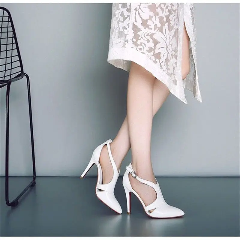 Women's high-end genuine leather new office stiletto heel sexy temperament fashion summer