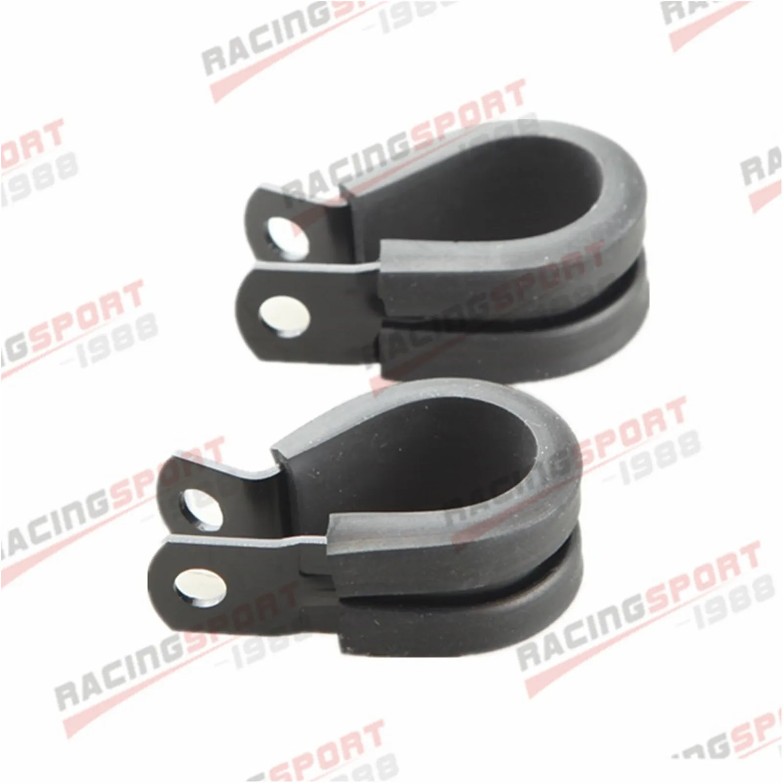 2 Stück Aluminium-Gummi-gepolsterte Klemme, Vakuum-Schlauch-P-Klemmen, ID-Größe 4,8 mm/9,5 mm/12,7 mm/15,9 mm/19,1 mm