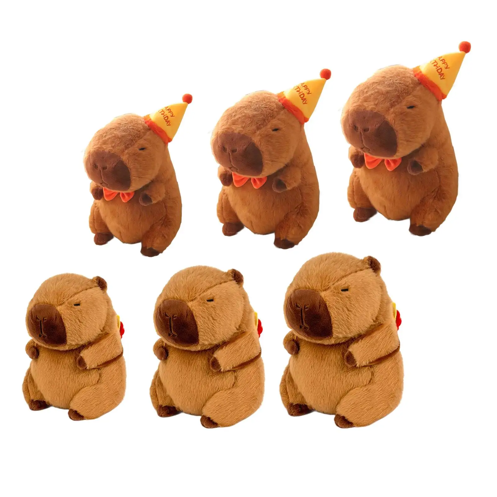 Capybara peluche creativo peluche capibara bambola soggiorno decorazione per la famiglia bambini bambini regali di compleanno decorazione del partito