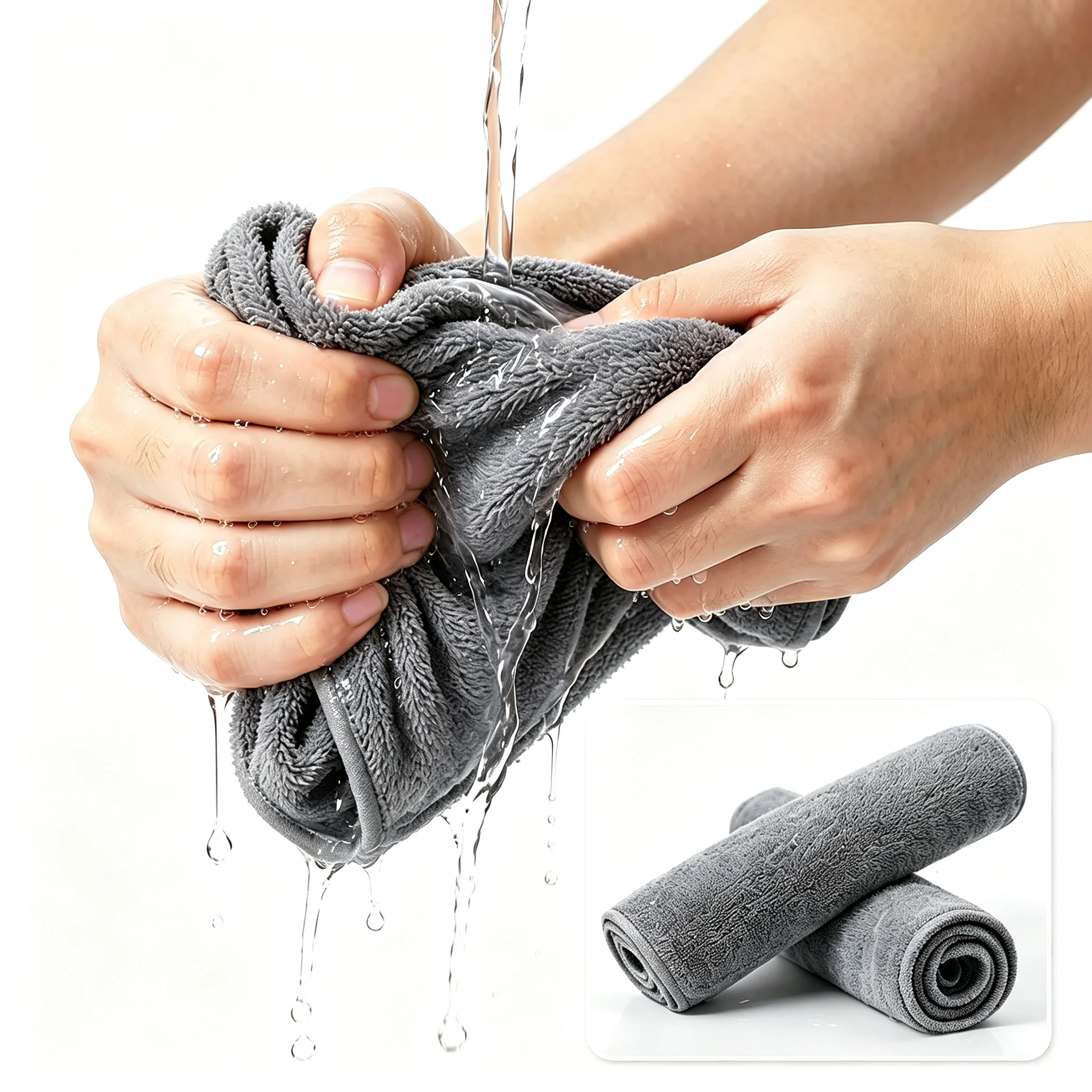 Premium Car Washing Towel Super Absorbent Lint‑Free Scratch‑Free Reusable Car Detailing Cloth For Car Exterior & Interior Glass