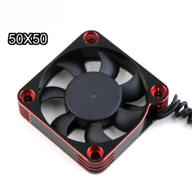 50*50MM RC Car 5010 Cooling Fan Metal Case High Speed Temperature Control Heat Sink Universal Models Repair Accessories