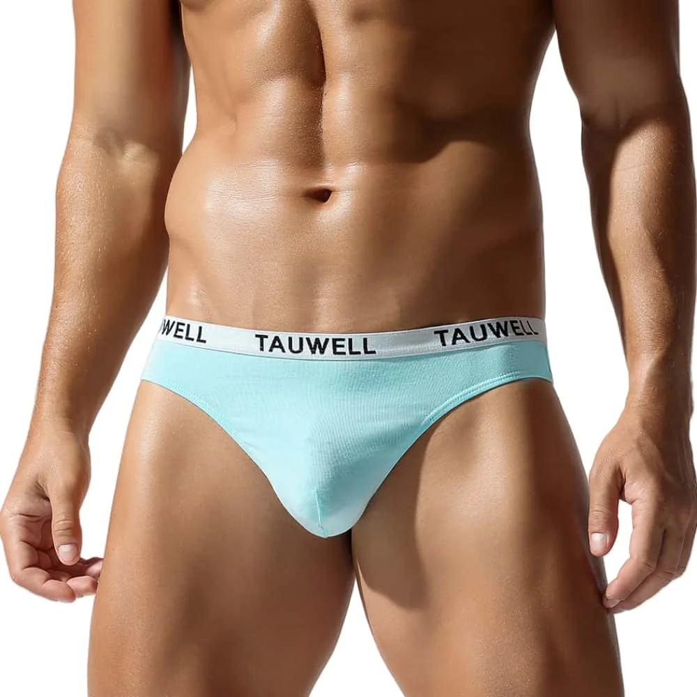 TAUWELL Men\'s Sexy Underwear Cotton Thongs Low waist Breathable T-Back Briefs Men Panties Thong