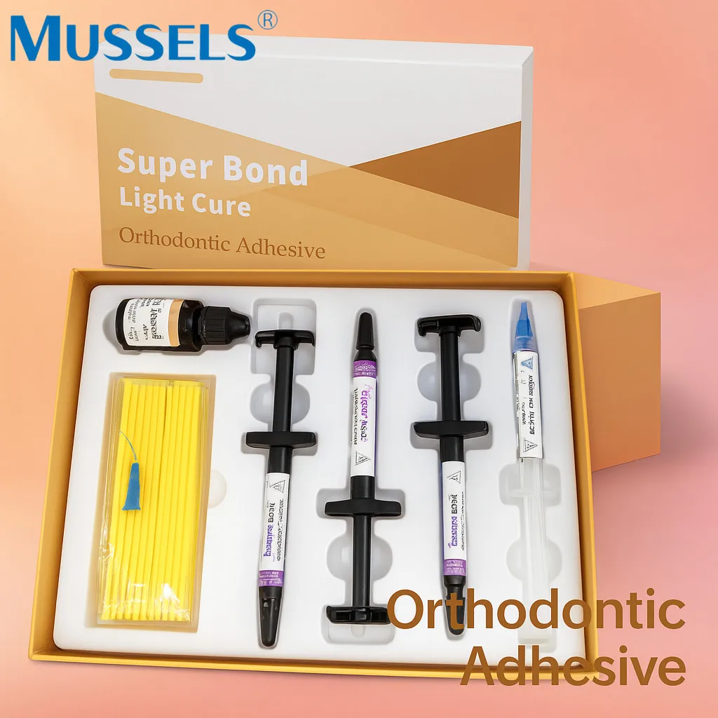 

Dental Orthodontic Bracket Adhesive Kit Light Cure Bonding Glue for Teeth Braces Etch Gel Dentist Materials Resin Curing Paste