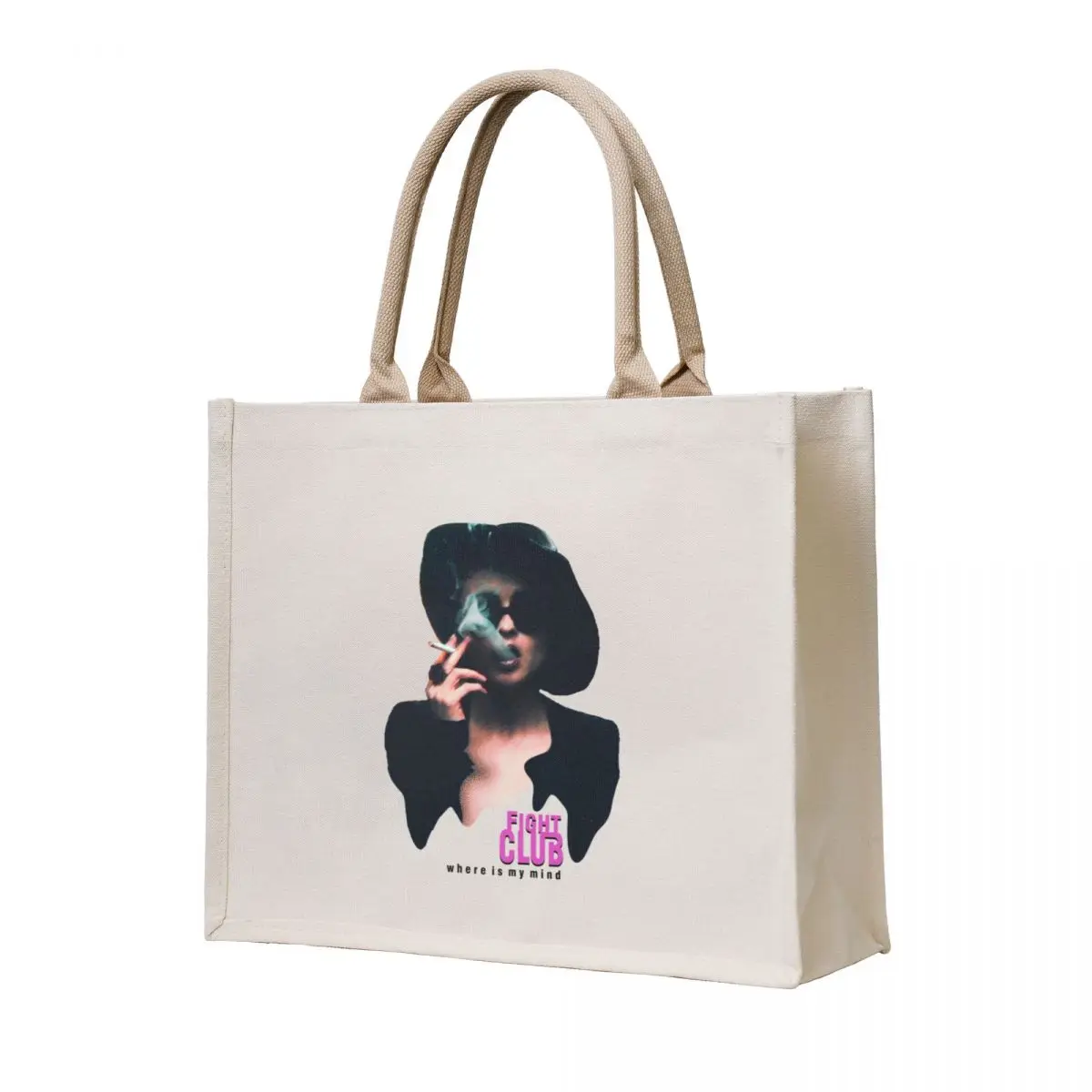 

Marla Singer smoking Fight club , Where is my mind Helena Bonham Carter Tote Bag Customizable tote bag Gift bags Women's handbag