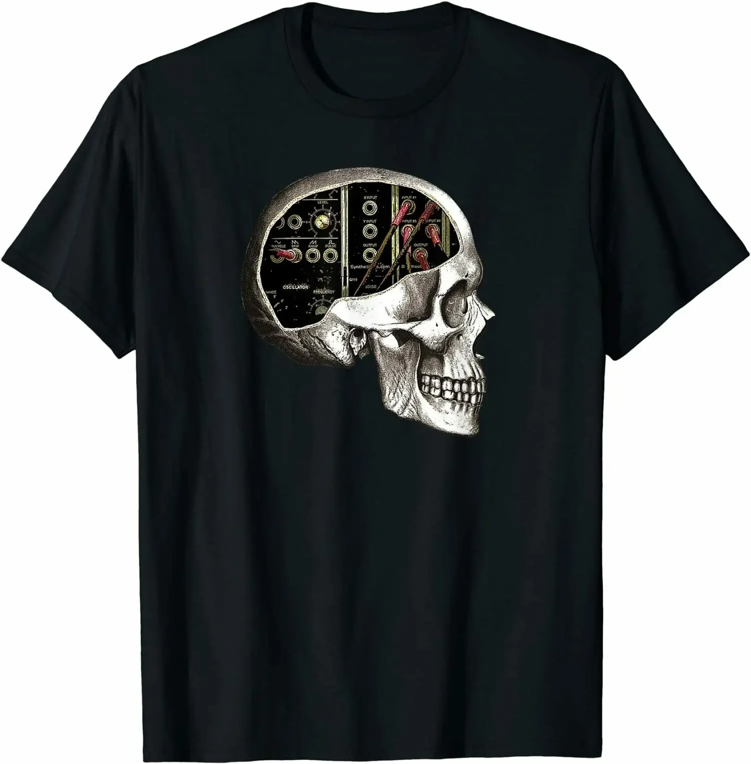 

Syntth Skull for Syntth Nerd Great Gift Idea Tee T-Shirt O-Neck Short Sleeve Mens T Shirt New Size S-3XL