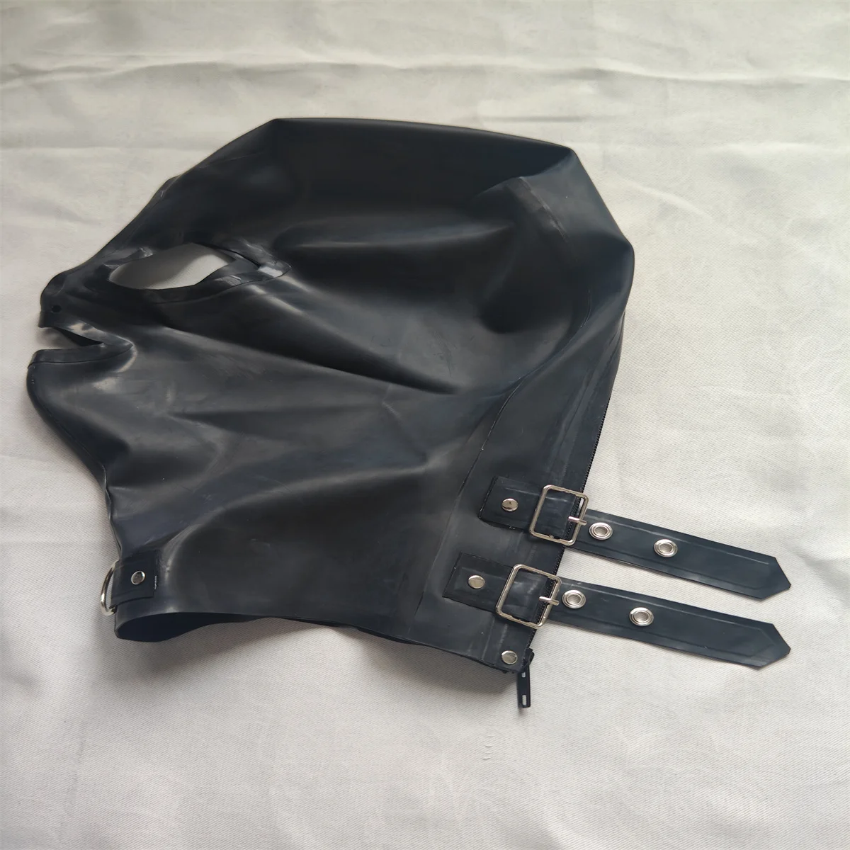 

Latex Hoods Sexy Fetish Women Full Head Rubber Mask Handmade Cosplay Mask Open Mouth No Zip
