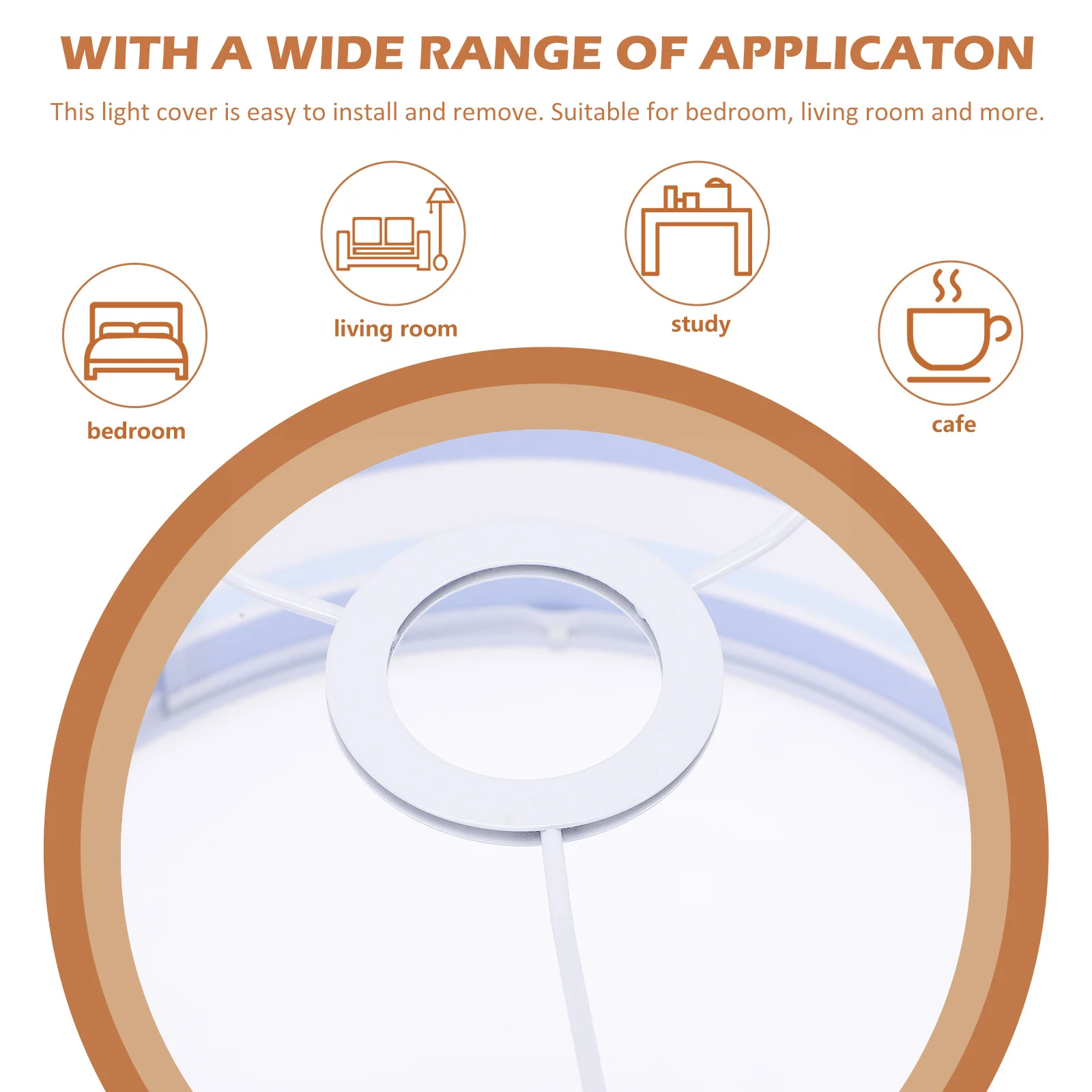 

Cloth Lamp Shade Fabric Lampshade Decorative Table Lamp Cover Soft Light Protection for Bedroom Living Room Fabric Lampshade