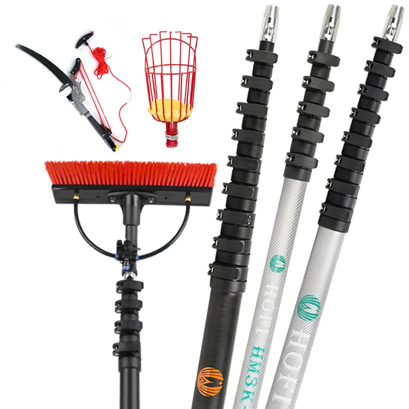 HOFi carbon fiber vacuum gutter cleaning system telescopic tube, with lock vacuum cleaning kit