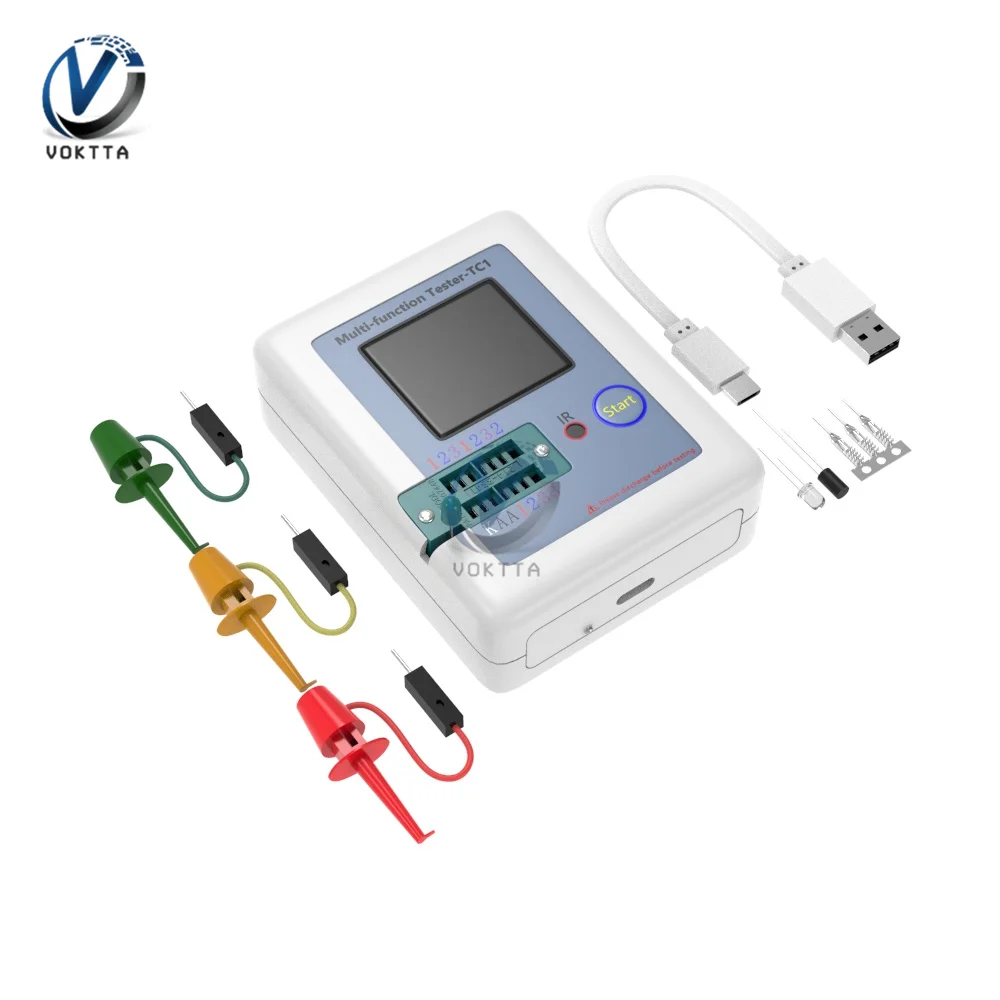 Transistor Tester LCR-TC1 Display Multi-meter Transistor Tester Diode Triode Capacitor Resistor Tester Multi Function Tester TC1