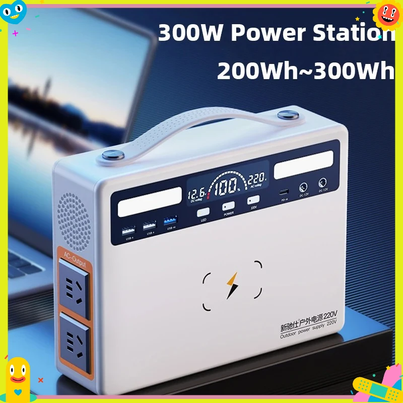 

Large Capacity 220V 300W 600W USB DC Wireless Mechanical Overcharge Protection Portable Power Station Kit For Outdoor Camping RV