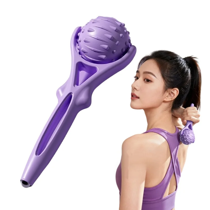 Hand‑Held Fascia Massage Roller Ball Portable DeepTissue Muscle Massager for Neck Back Shoulder Relieve Soreness Relaxation Tool