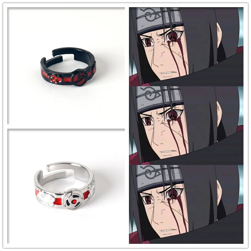 Anime NARUTO Akatsuki Uchiah Itachi Cosplay Shalingan Ring For Unisex Jewelry Accessories Gifts