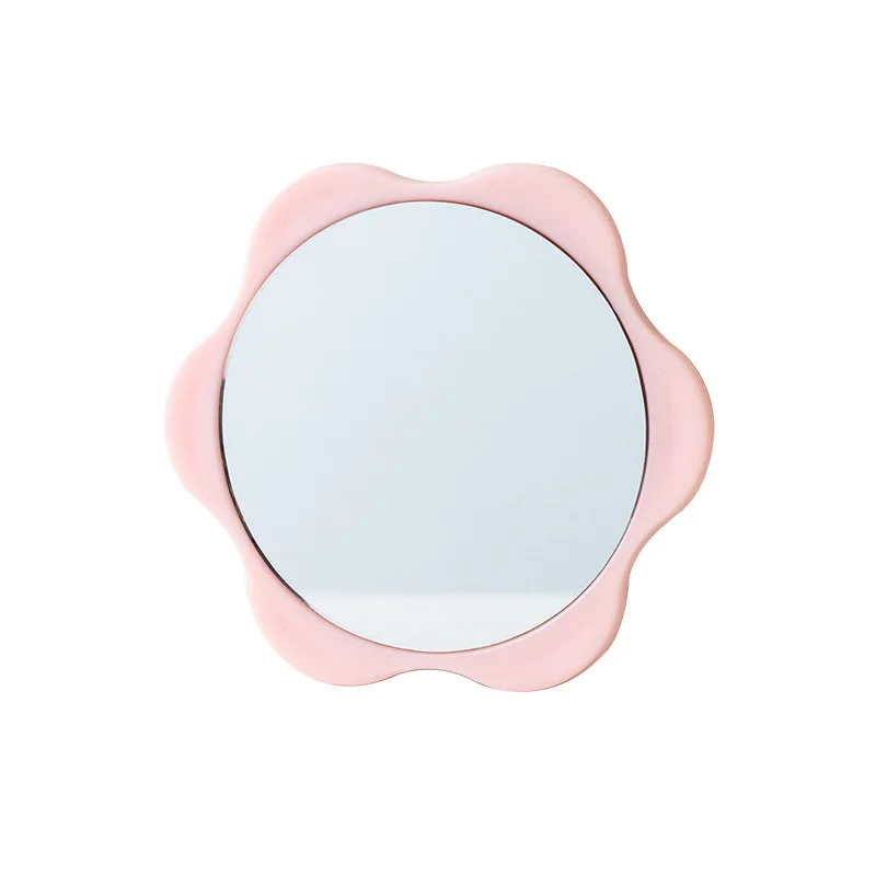 20 Pcs  Mini Lovely Flower One-Sided Handheld Portable Pocket Makeup Mirror , Adhesive Pattern For Women Girl Students
