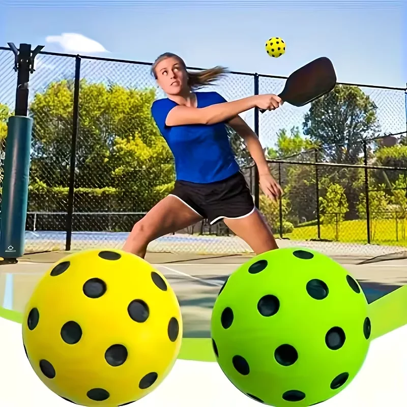 

1 шт. бесшумный мяч для пиклбола для развлечений в помещении, бесшумный тренировочный мяч из пенополиуретана с высокой устойчивостью к ударам, не беспокоящий людей