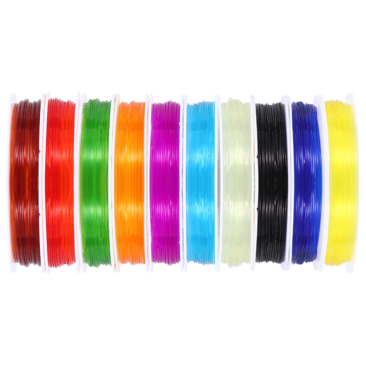 

10 Rolls Colorful Crystal Fish Silk Elastic Line Beading Wires DIY Beads Thread Bracelet Making Jewelry Craft Projects Strings