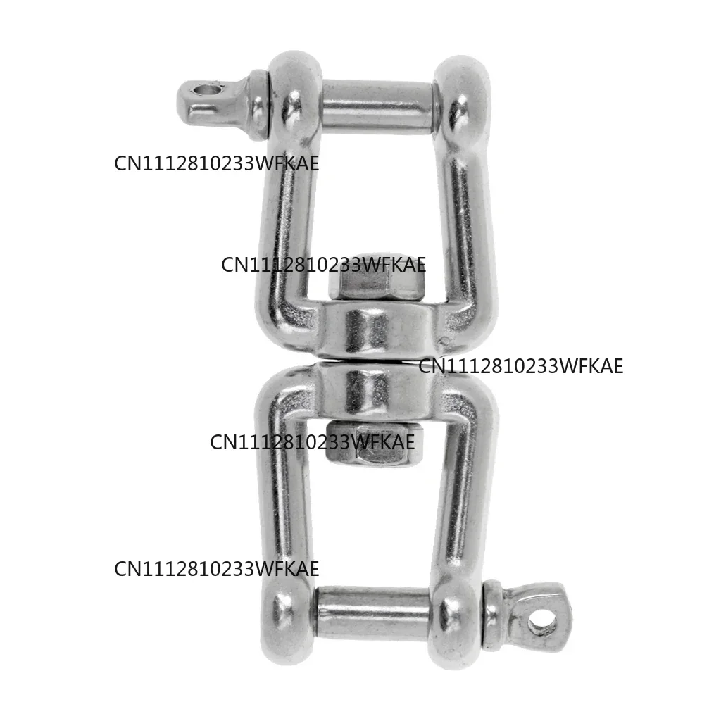 2pcs  Marine Stainless Steel Anchor Chain Connector Swivel Jaw Double Shackle- M5 Swivel for Boat