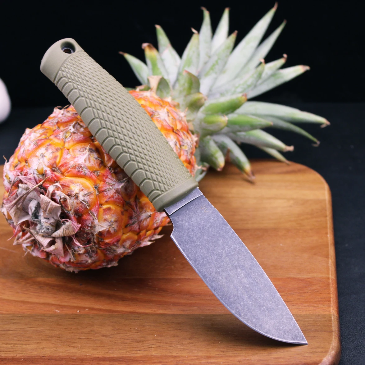 

Small straight knife outdoor sharp fruit knife with leather cover wilderness survival self-defense portable survival knife