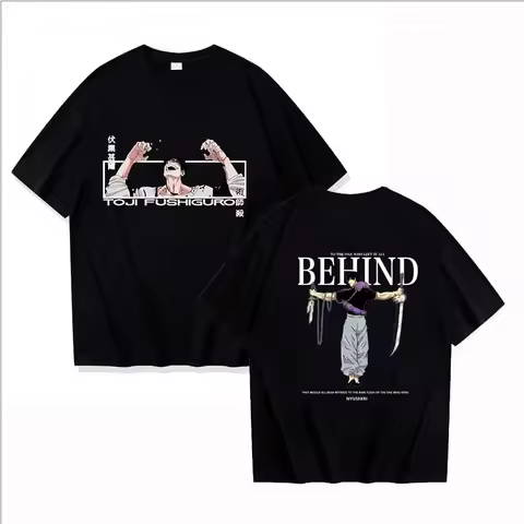 Anime Spell Return Battle Toji Fushiguro Print T-Shirt Women Casual Loose Harajuku T Shirt Streetwear Short Sleeve Top Tee