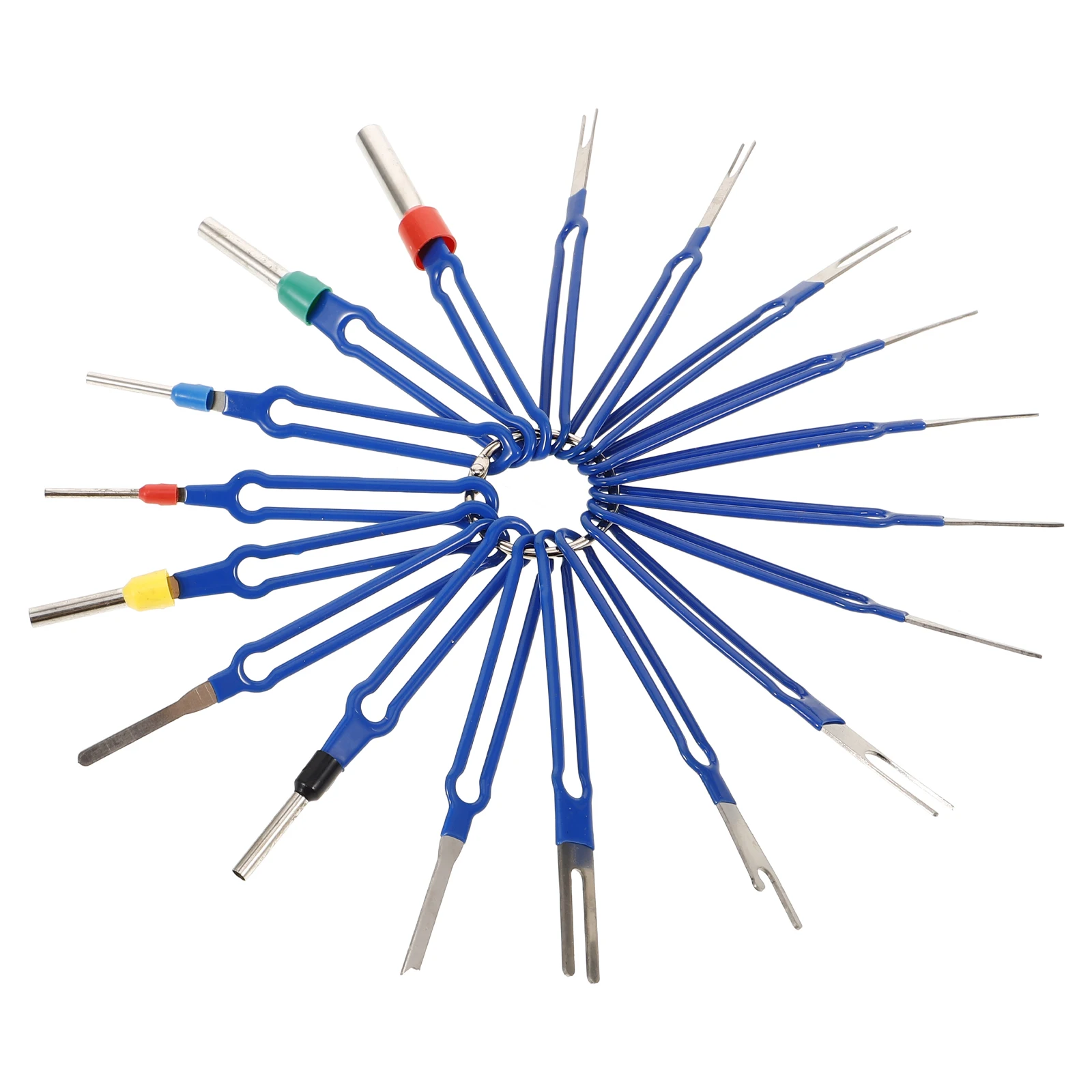 18-delige auto-aansluitklemmen demontage- en verwijderingsgereedschapset, elektrische connector-pen-uitnemer, gereedschap voor het verwijderen van elektrische aansluitklemmen