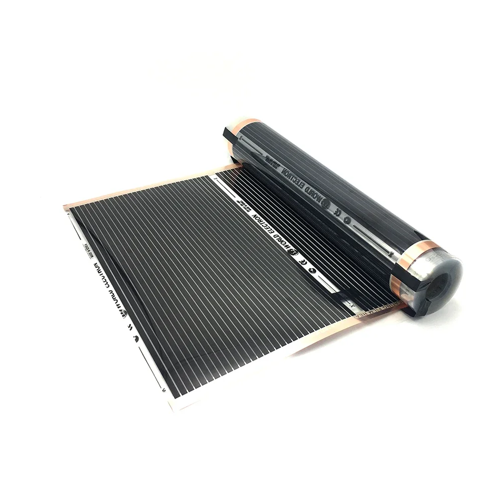 All Sizes 400w/m2 Infrared Carbon AC220V Underfloor Heating Film Low Electrical Warm Mat