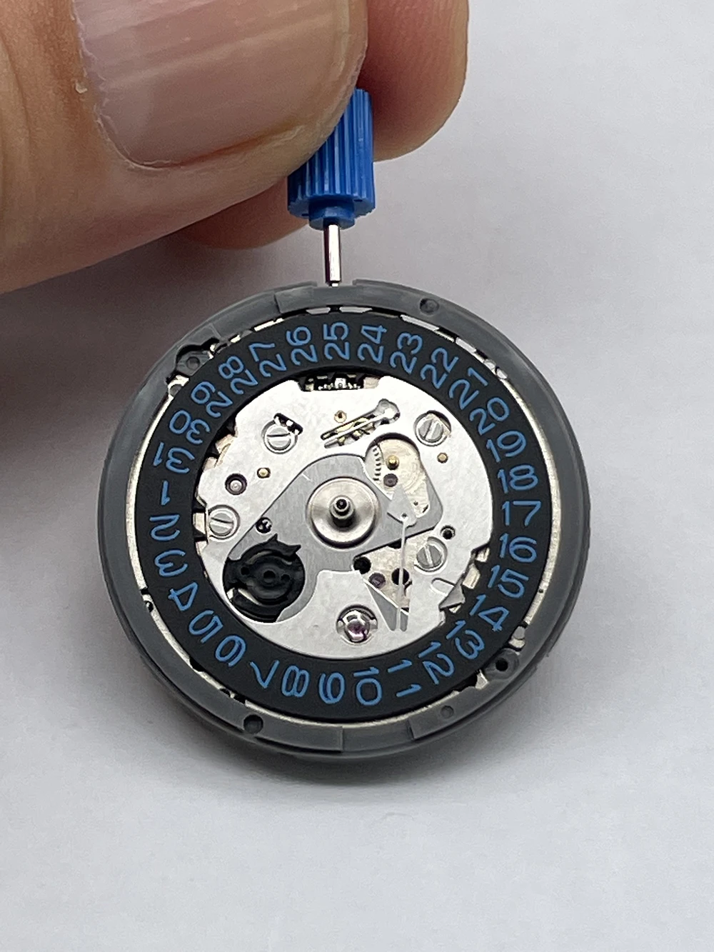Оригинальный механический механизм NH35, черно-синяя заводная головка с текстом даты на 3,0/3,8 часов, высокая точность, 24 Драгоценности NH35A 4R35B
