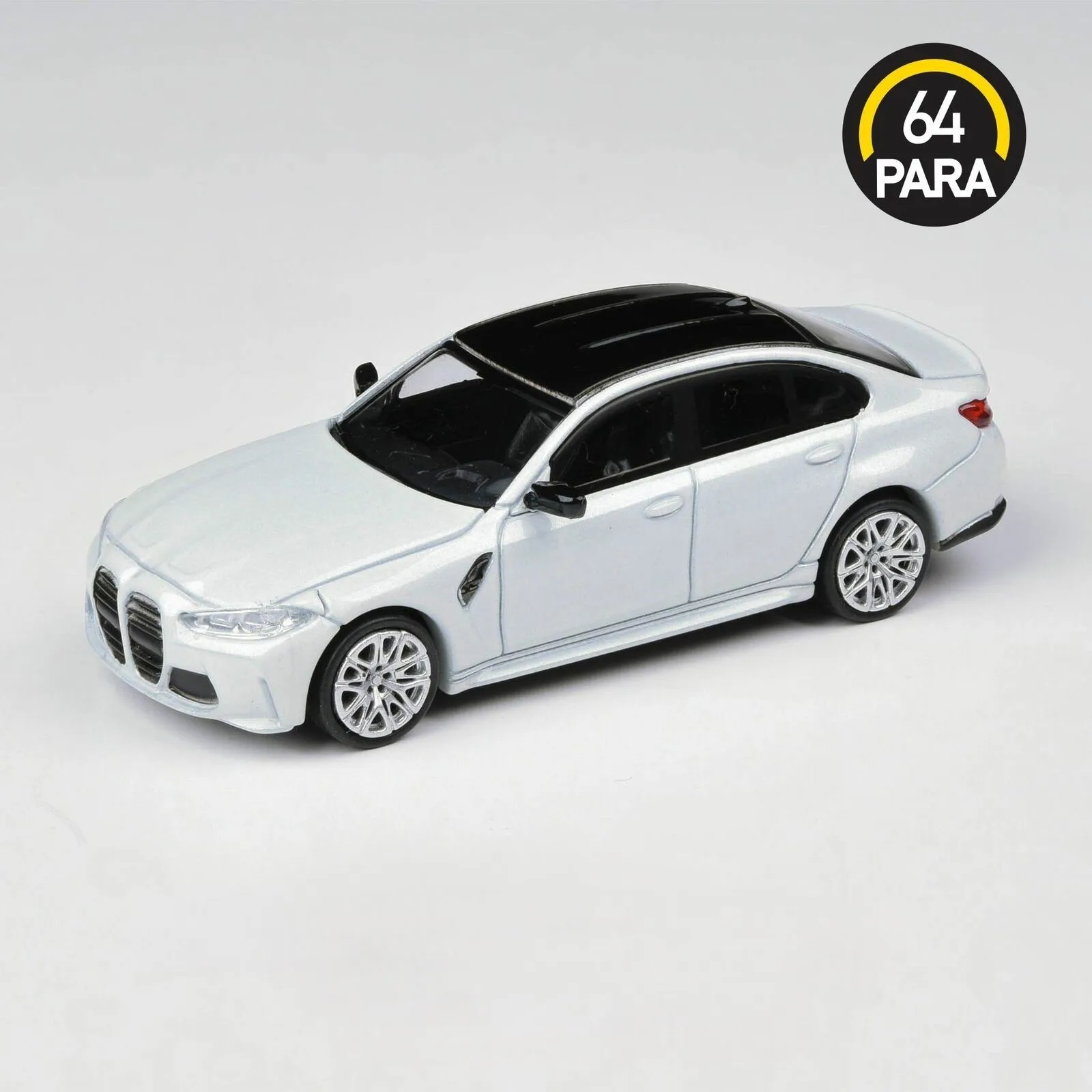 Para6 1/64 M3 G80 alloy car toy sports car model boutique collection decoration white without box