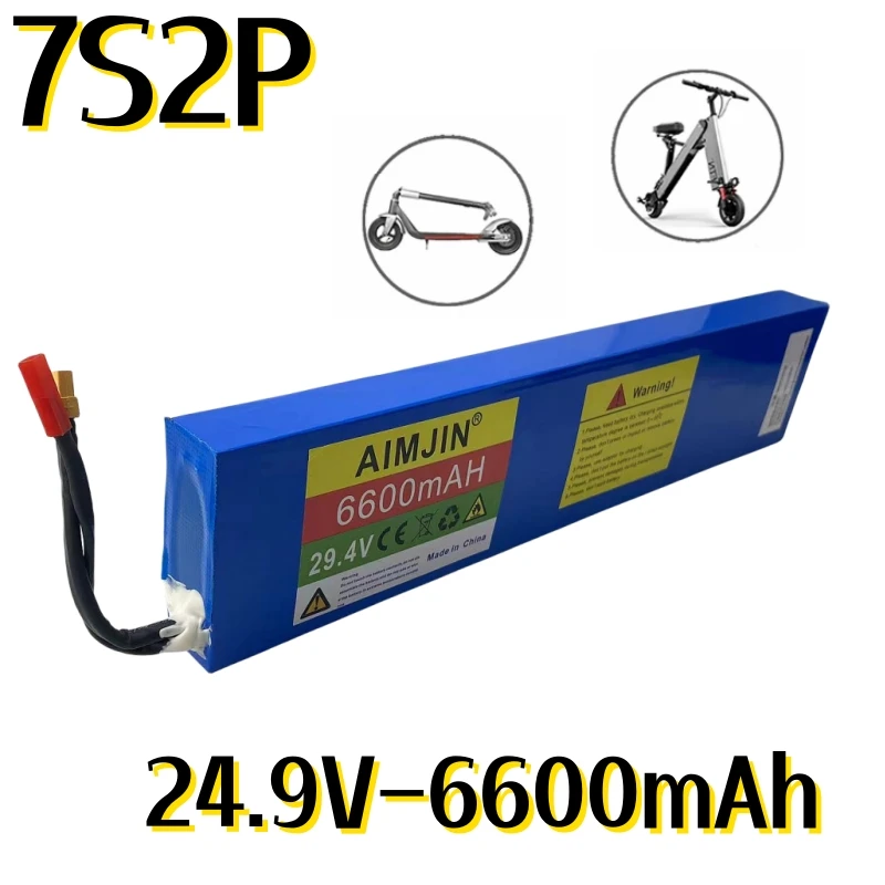 

29.4V 6600mAh 7S2P 18650 li-ion Rechargeable Battery Pack For Electric Bicycle Moped Balancing Scooter+2A Charger