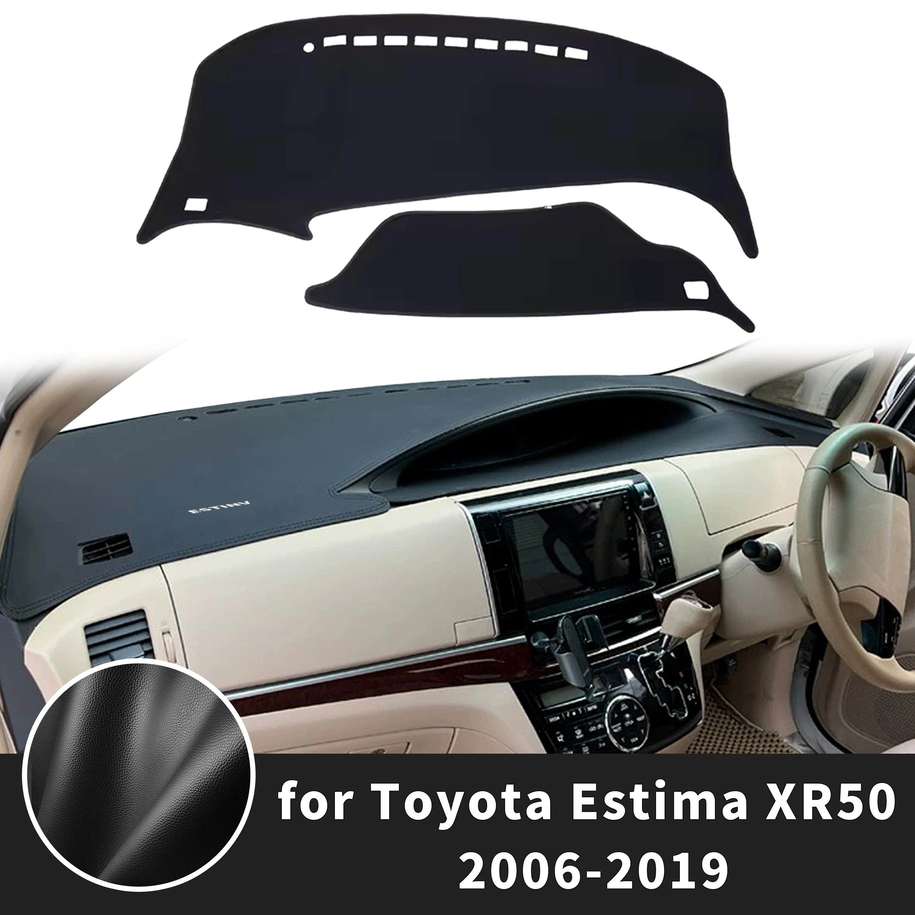 for Estima XR50 2006 2007-2019 Dashboard Cover ​​Fit Dash Mat Sun Protection Anti‑Reflection Cover Dash Pad Dashmat Accessories