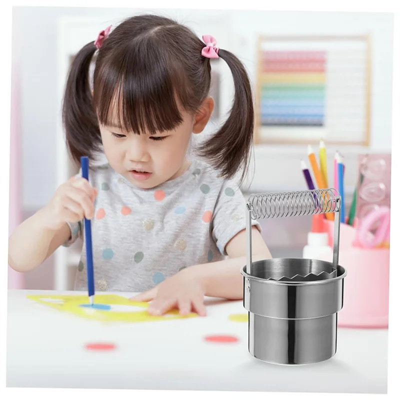 ABGG-Double Layer Paint Brush Washer Practical Brush Cleaner Cup For Oil Paint Brushes Stainless Steel Brush Cleaning Bucket