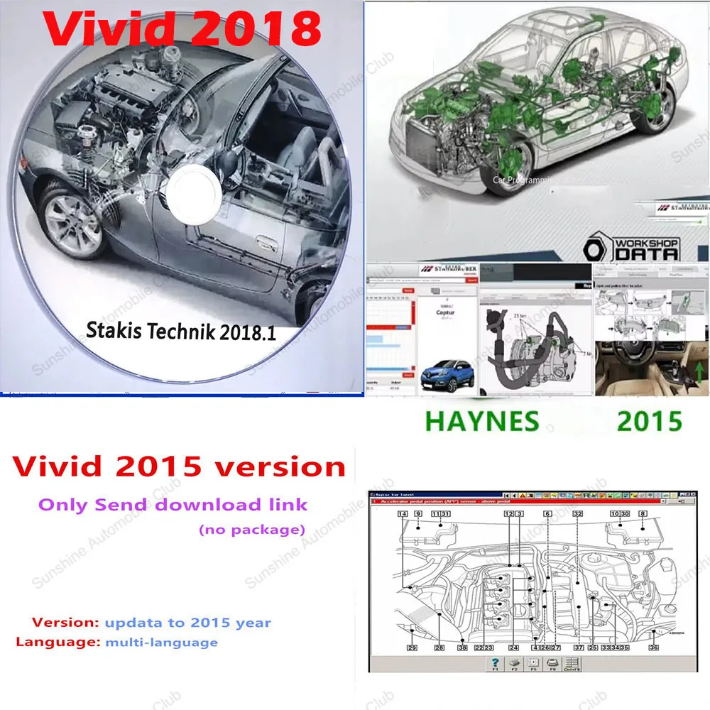 

Последняя версия Vivid 2015.1 (Atris-Technik) + Vivid Workshop DATA 2018.01v Europe Automotive + HAYNES 2015, программное обеспечение для ремонта автомобилей