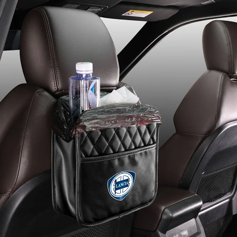 Storage Bag Hanging Seat Back Tissue Water Cup Holder for Lancia ypsilon delta musa nera thema STRATOS Y Phedra Car Accessories