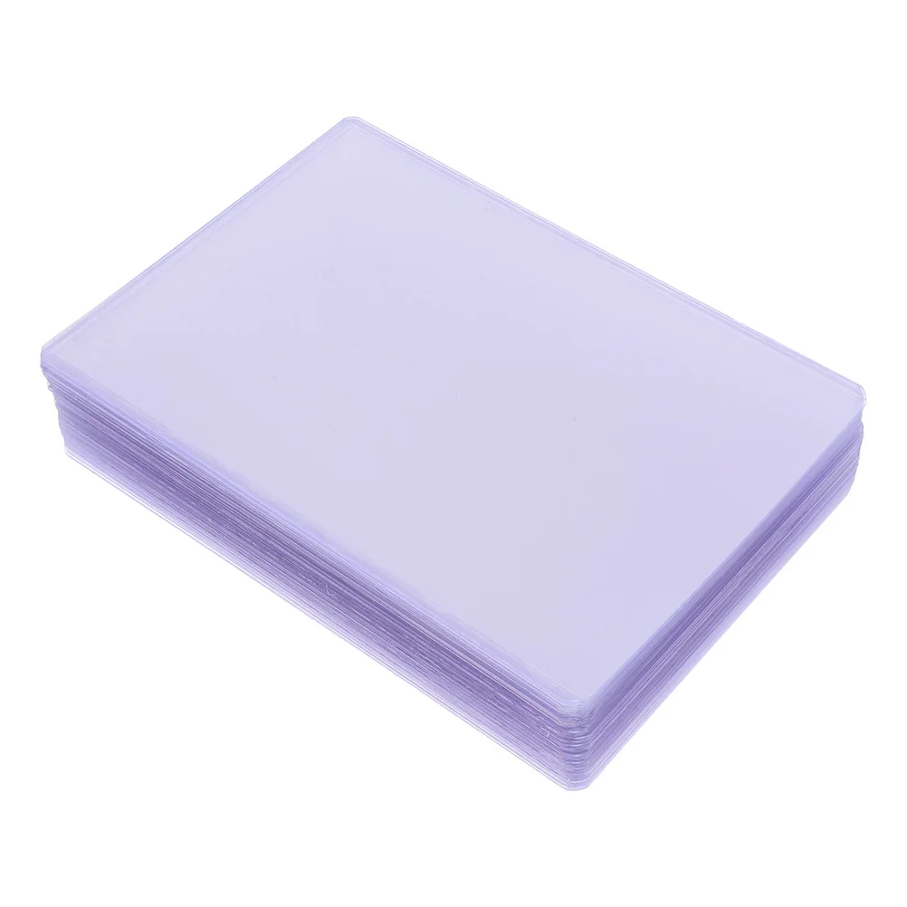 

50Pcs Transparent Plastic Card Holders Hard Case Photo Sleeves for Card Collectors Water Resistant Compact Storage Option