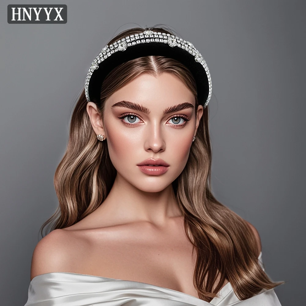 

YouLaPan Fashionable Women's Sponge Headband With Rhinestones Suitable Weddings Banquets Dances Parties Hair Accessories YXA237