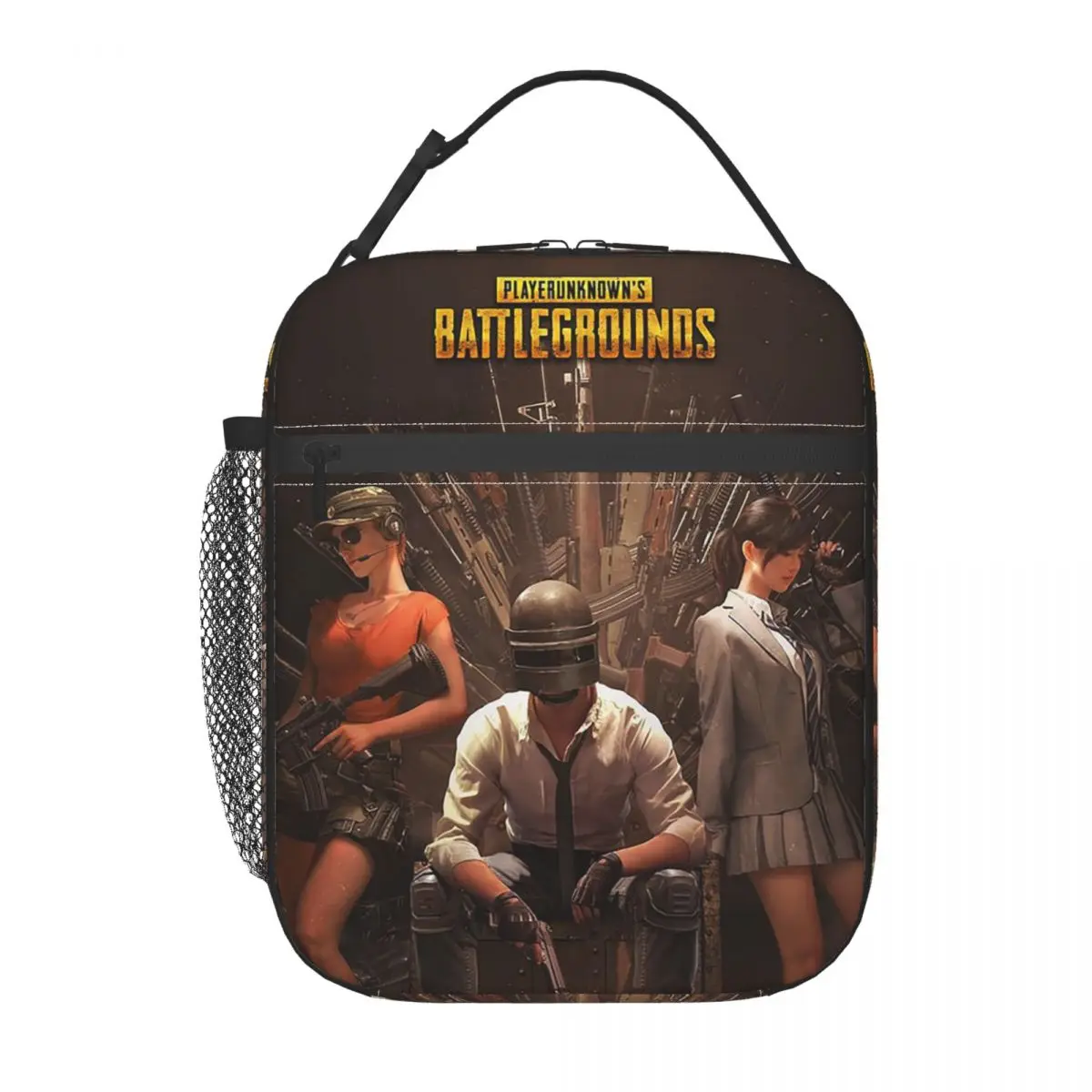 Pubg Battlegrounds Shooting Game Insulated Lunch Bag for Women Kids Portable Food Boxes Thermal Lunch Box Tote