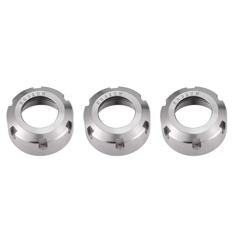 

3X High Precision Er Collet Nut ER32 Milling Maching Clamping Nut CNC Milling Engraving Machine Collet Nut