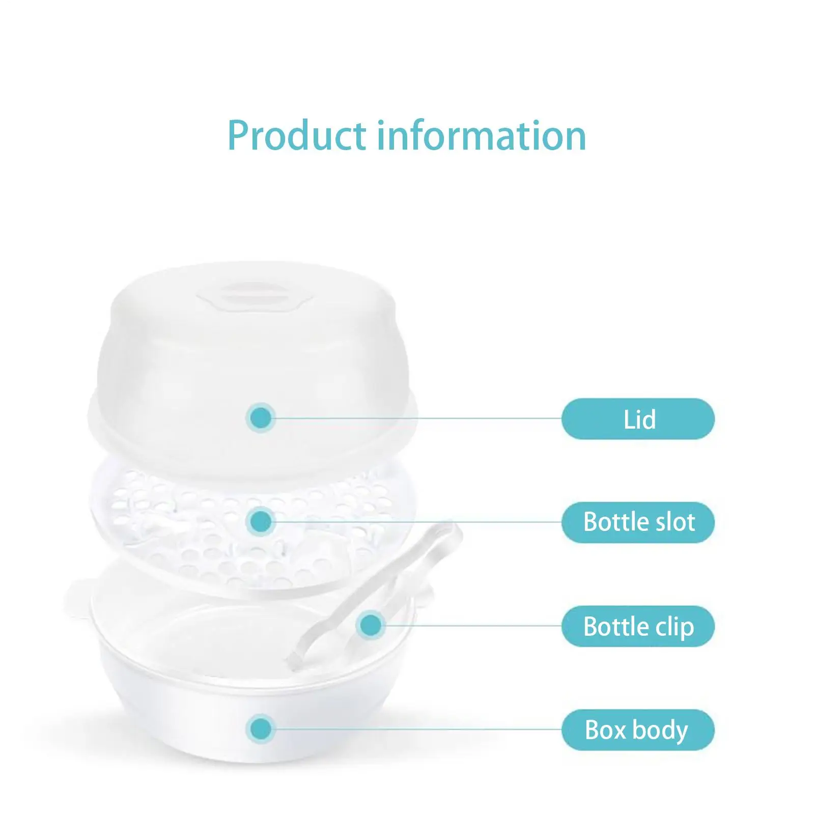 Baby Bottle Microwave Cleaner Baby Bottles Microwave Steam Cleaner High Temperature Resistant Steamer for Household Kids