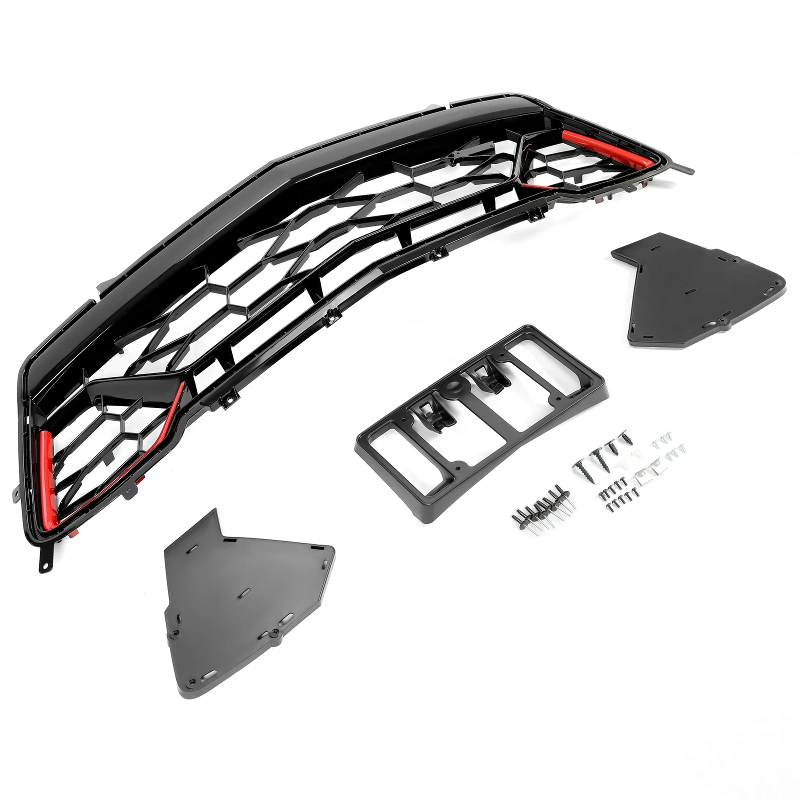 

FOR Front Lower Grille Black Red For 2016-2018 Chevrolet Camaro SS Kit OE 84102026