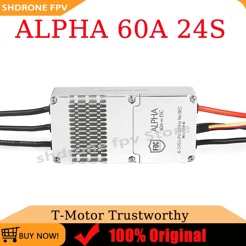 

T-Motor ALPHA 60A 24S Multi-Rotor UAV FOC ESC High Efficiency for RC Drones Control the Magnetic Field