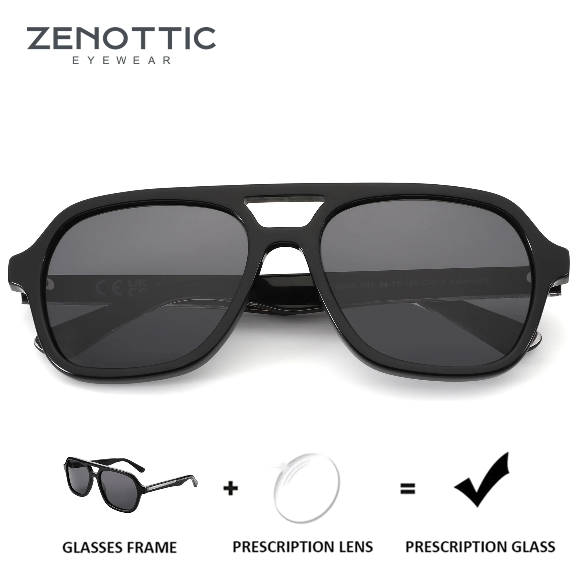 zenottic-acetate-pilot-polarized-prescription-sunglasses-for-women-double-bridge-uv400-myopia-protection-grade-shade