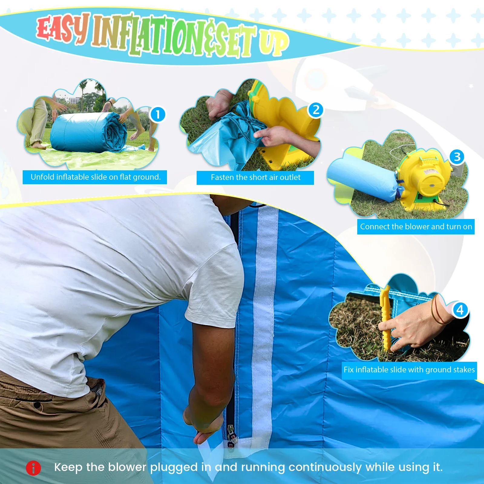 24x13x12ft comercial inflável onda corrediça de água piscina bounce casa ventilador comercial crianças playground brinquedos de verão ao ar livre