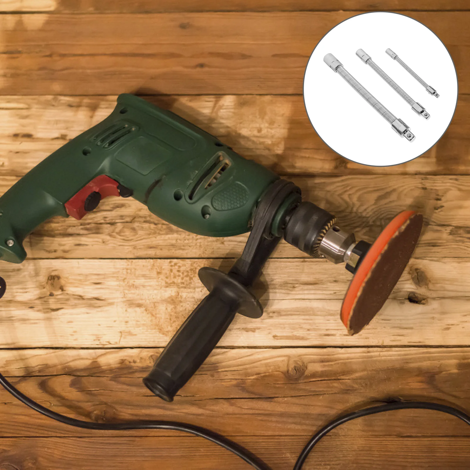 

3Pcs Flexible Socket Extension Bar Steel Flexible Shaft Tool for Tight Spaces Auto Repair Socket Adapter Wrench Ratchets