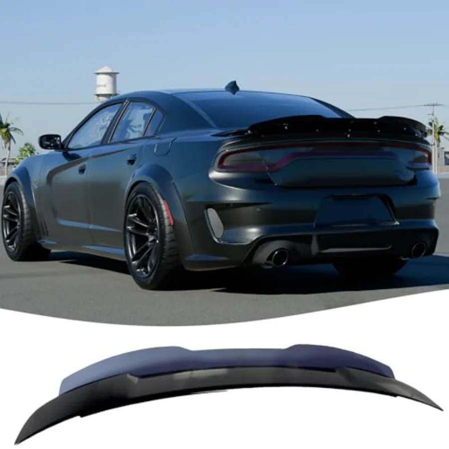 

Rear Wickerbill Spoiler Wing Fit for Dodge Charger 2011-2023 Accessories SE/SXT/SRT/GT/RT/Daytona/Scat Pack Carbon Fiber Look H