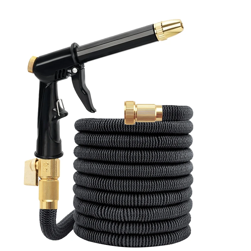 Erweiterbarer Gartenschlauch, ausgestattet mit Hochdruck-Wasserpistole, 3/4-Zoll-Adapter, geeignet für Autowäsche und Gartenbewässerungswerkzeuge