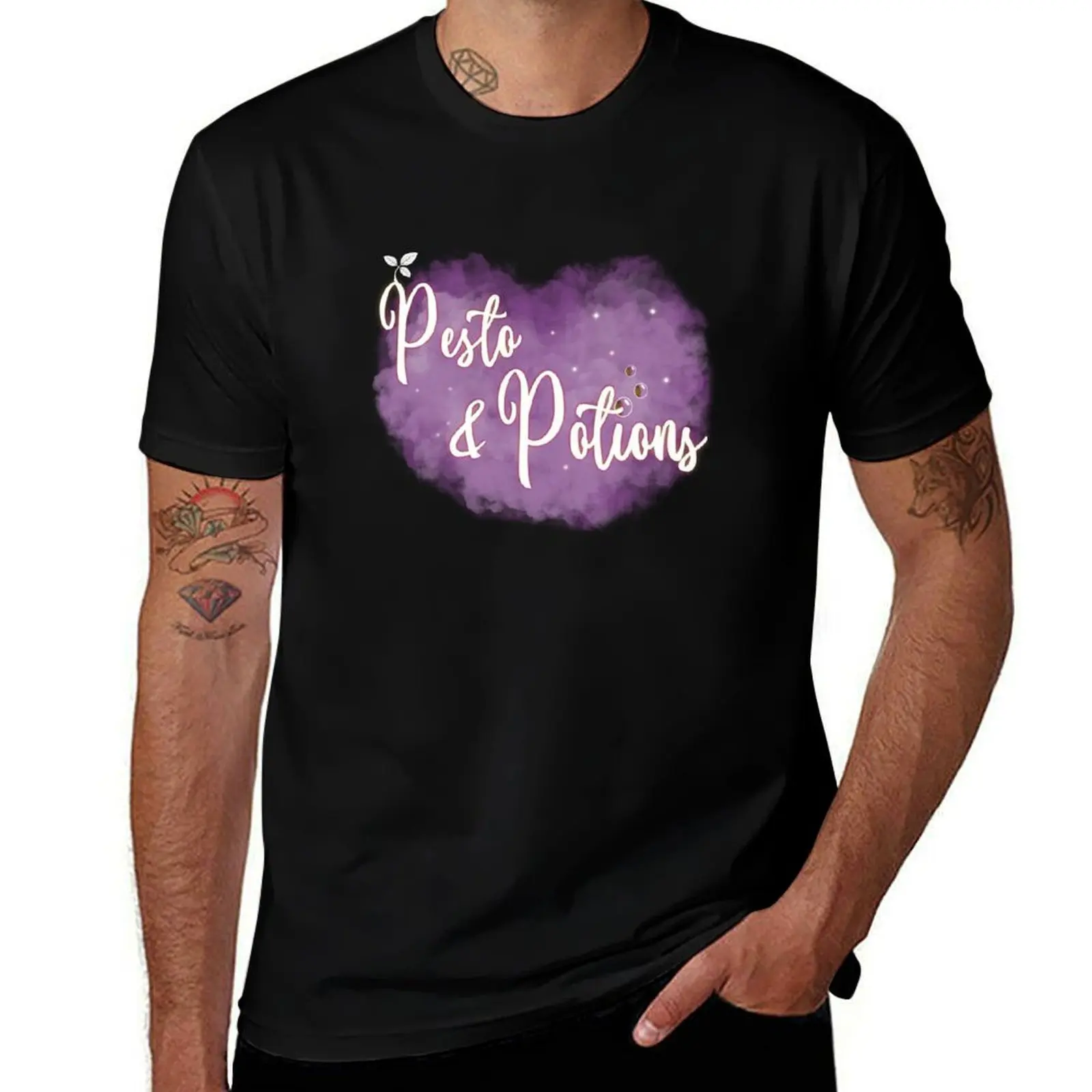 Pesto & Potions Logo T-Shirt All Match Print Short Sleeve Top