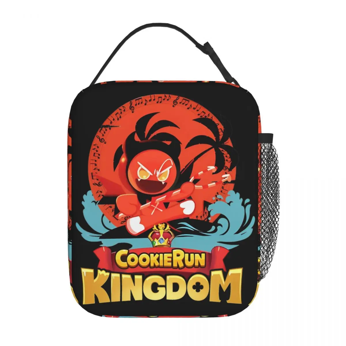 Music Palm Devil Cookie Insulated Lunch Bags Thermal Bag  Meal Container Cookie Run Kingdom High Capacity Tote Lunch Box