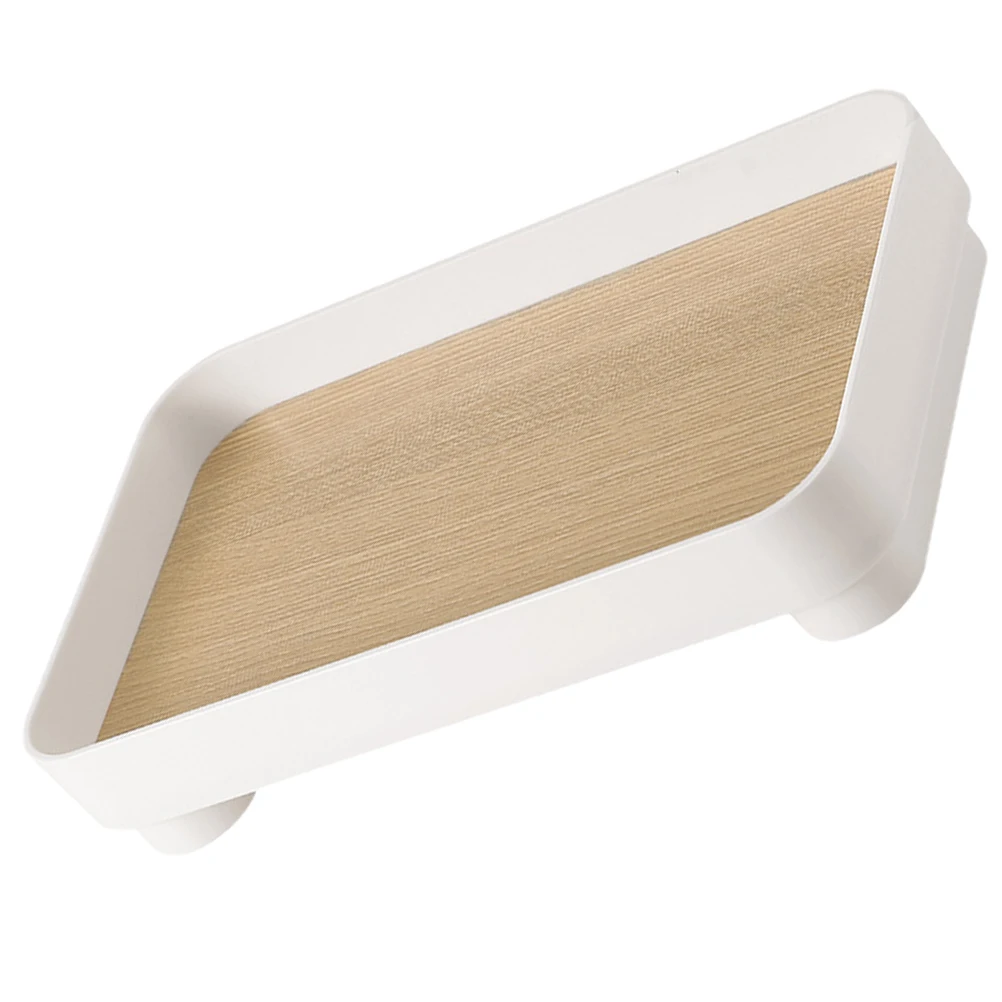 

Wood Grain Tray Storage Box for Perfume Jewelry Makeup Multi Purpose Desktop Display Tray Tabletop Organizer Storage