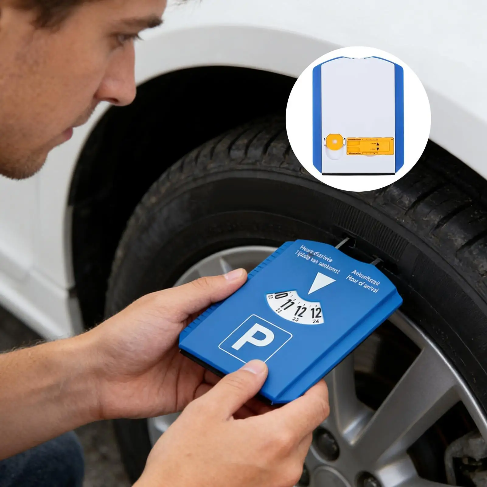 Multifunctional Temporary Parking Timer Plate Car Windshield Ice Scrapers Car Scraper Tread Gauge For Window Fog Water Stain