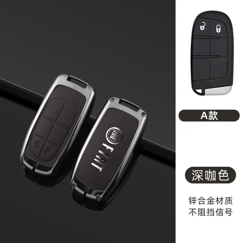 الفاخرة سبائك الزنك سيارة مفتاح بعيد غطاء حامي لشركة فيات فريمونت تورو 500X 500L 2016 2017 2018 قذيفة حقيبة مفاتيح السيارة قفل #6